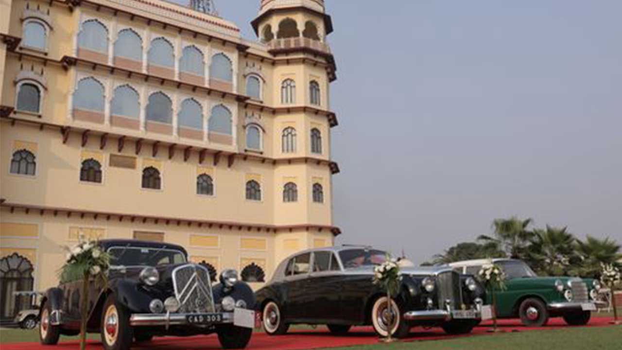 Reviving the Past: A Vintage Car Rally to Noor Mahal Palace